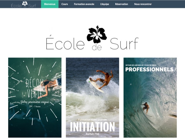 Site témoin École de Surf